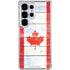 Canada Flag Light Wood Galaxy S25 Ultra Clear Case